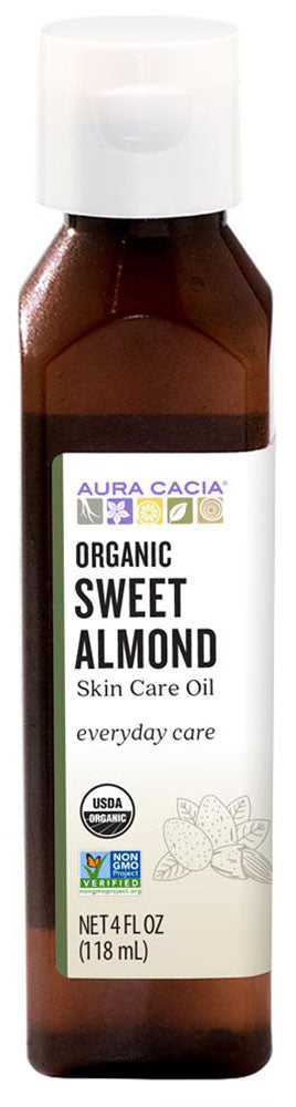 AURA CACIA Sweet Almond Skin Care Oil Organic (118 ml)