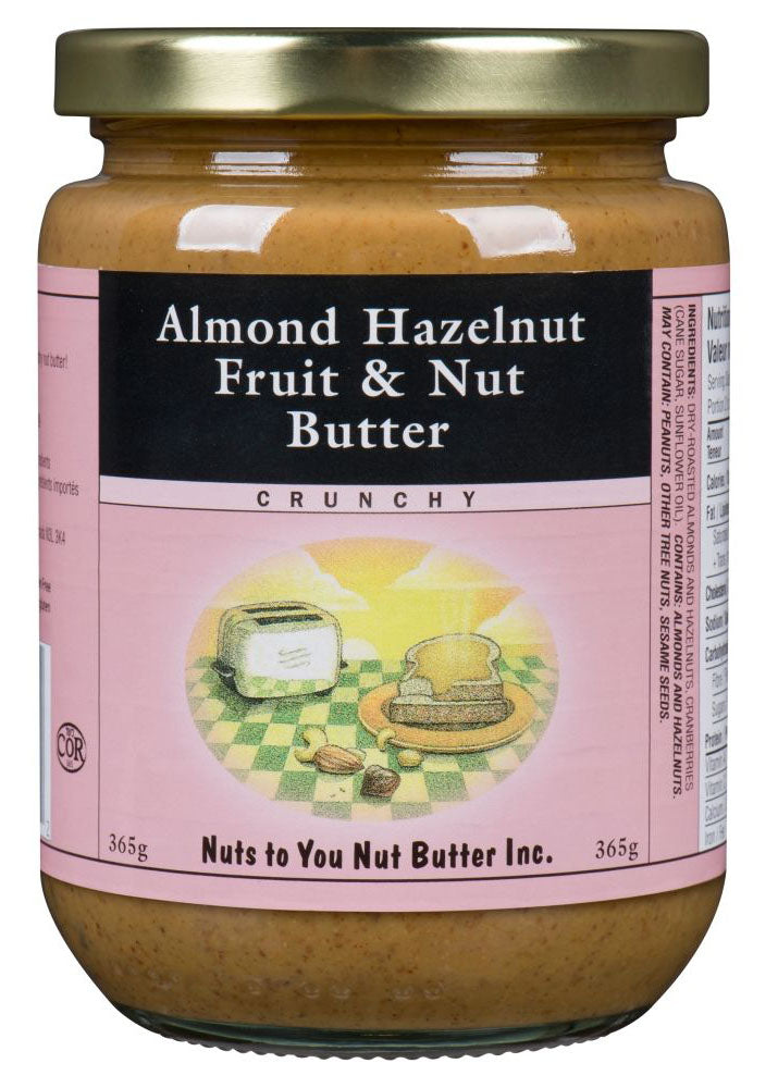 NUTS TO YOU Almond Hazelnut Fruit & Nut Butter (Crunchy - 365 gr)