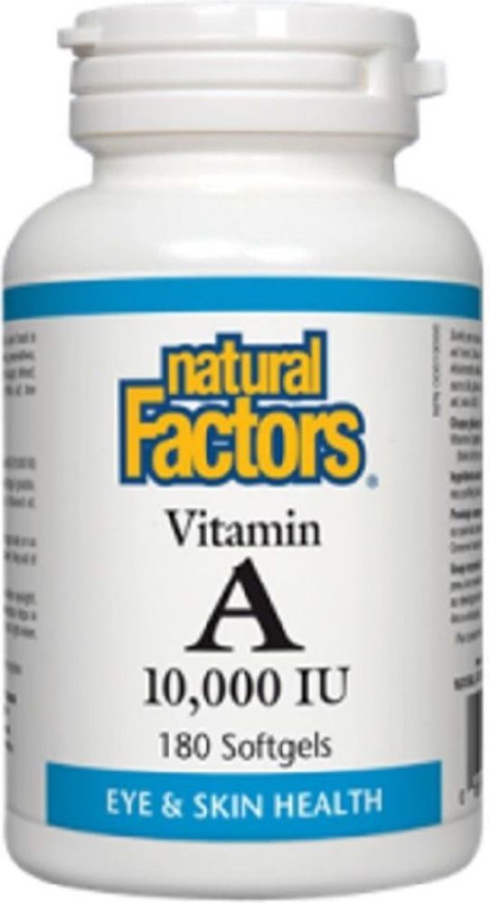 NATURAL FACTORS Vitamin A (10,000iug - 180 sgels )