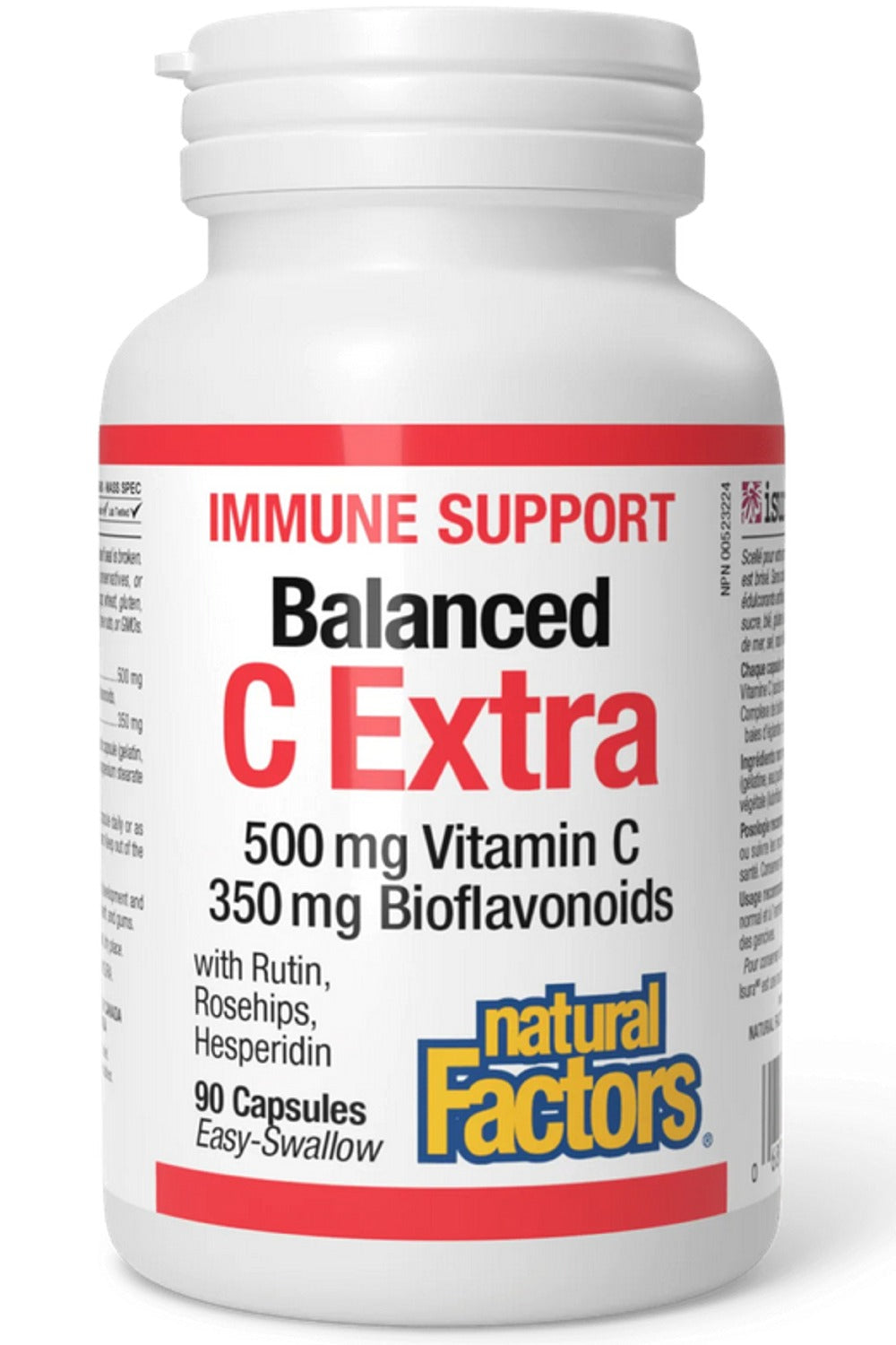 NATURAL FACTORS Balanced C Extra (500 mg C / 350 mg Bioflvonoids - 90 caps)
