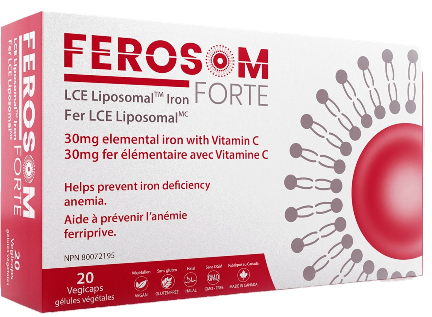 FEROSOM FORTE LCE Liposomal Iron (20 vcap)