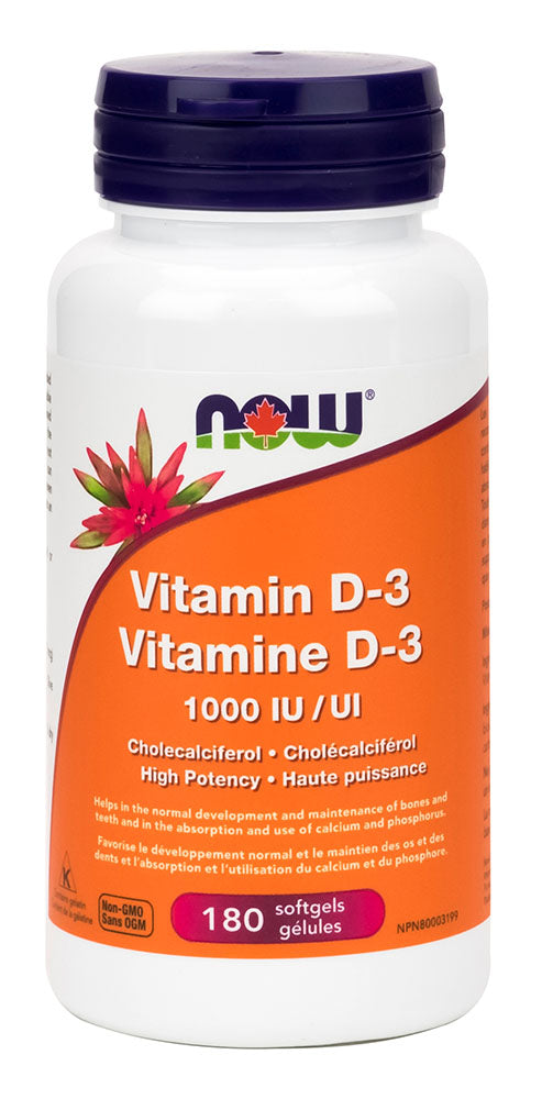NOW Vitamin D3 (1000 iu - 180 sgels)