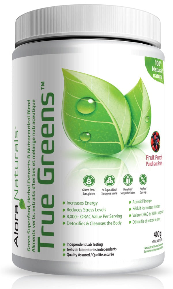 ALORA NATURALS True Greens Natural Fruit Punch (400 gr)