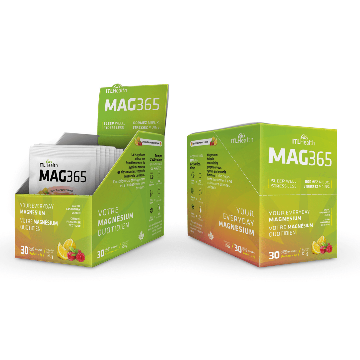 ITL HEALTH MAG365 Single Serve Sachets (Exotic Raspberry Lemon)