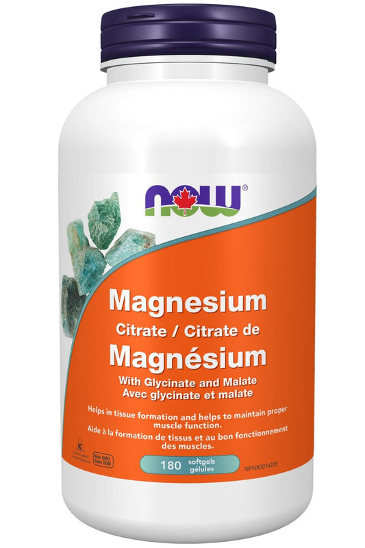 NOW Magnesium Citrate (134 mg - 180 Softgels)