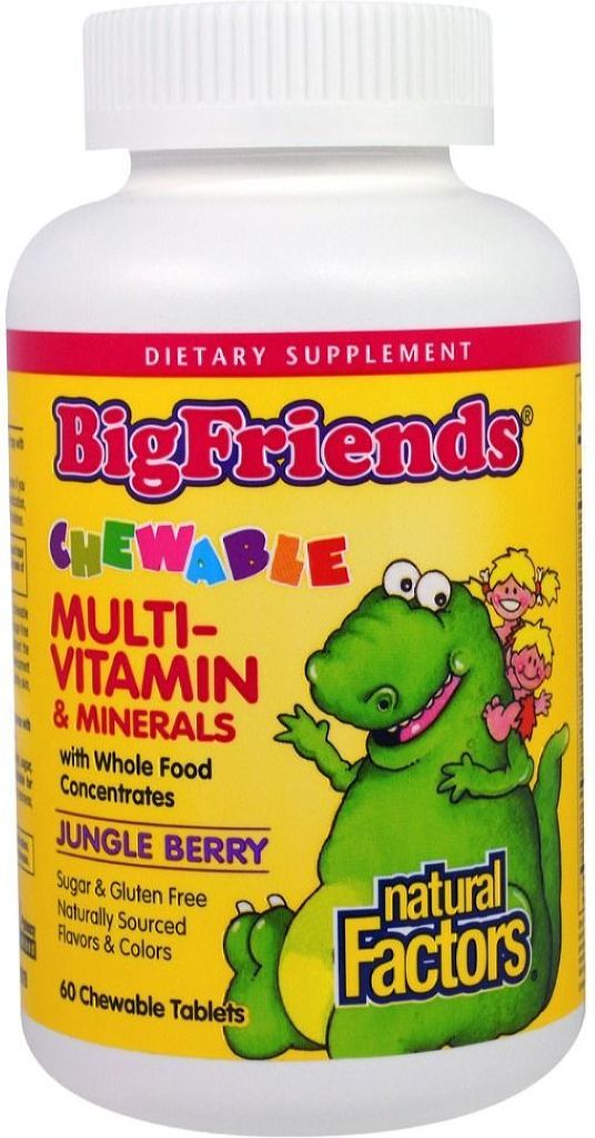 NATURAL FACTORS BIG FRIENDS  Multi Vitamin & Minerals (Jungle Berry - 60 chews)