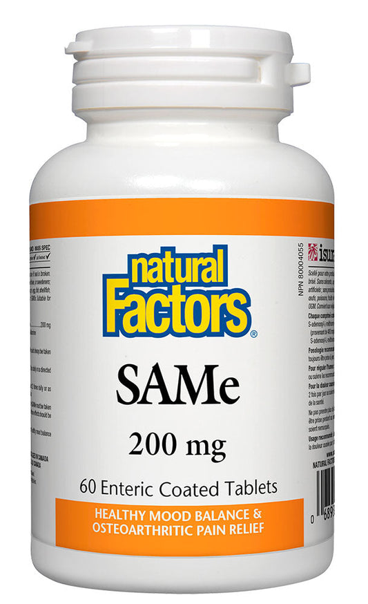 NATURAL FACTORS SAMe (200 mg- 60 tabs)