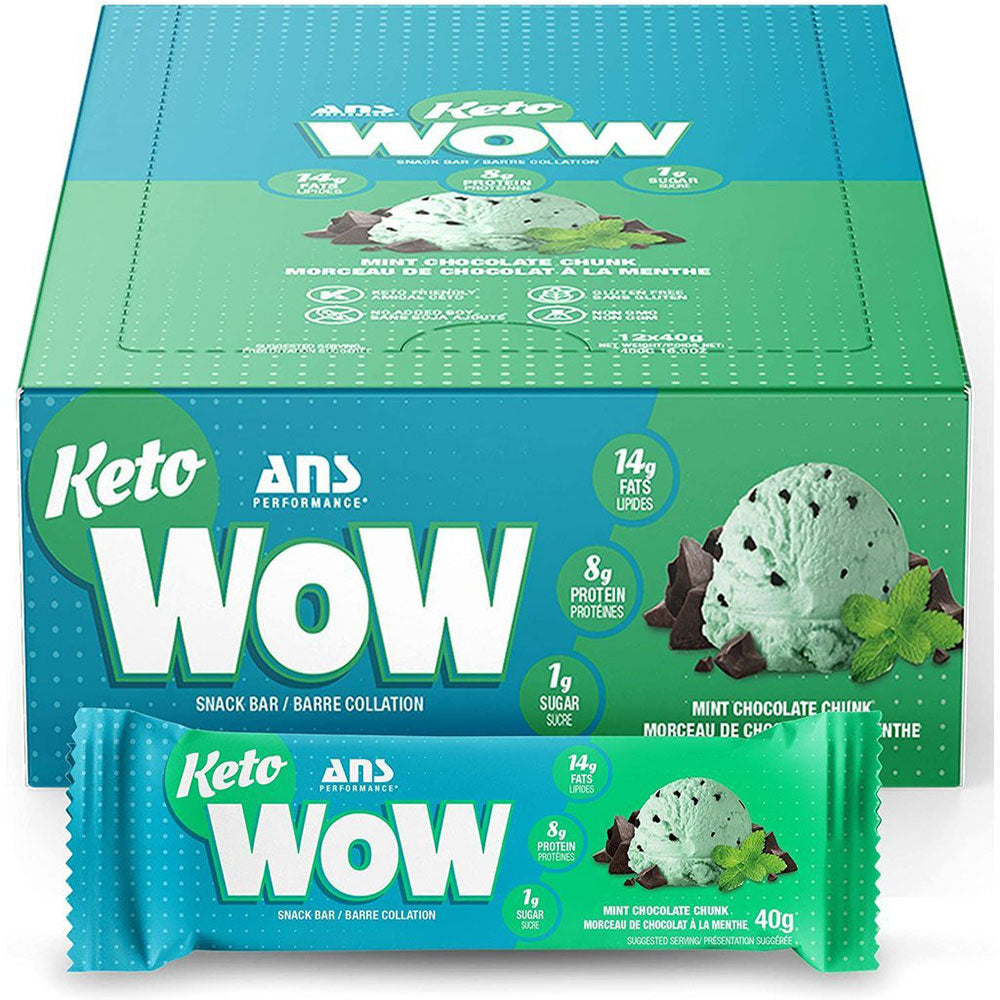 ANS PERFORMANCE KetoWOW Bar Mint Chocolate Chunk (Box 12 x 40 gr)