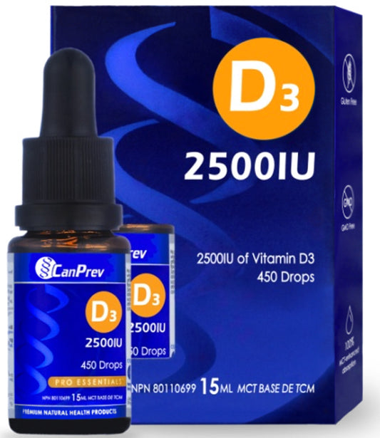 CANPREV D3 Drops 2500IU  (15 ml) - MCT Base ml